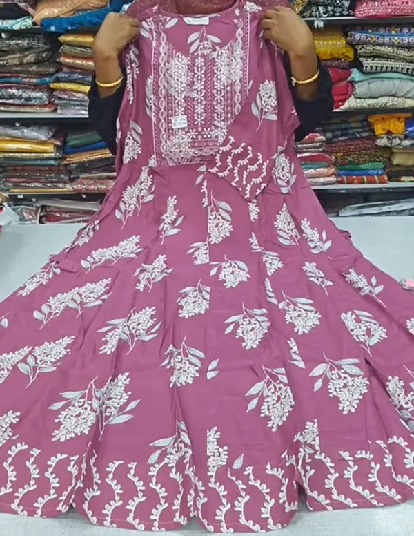 Rayon Anarkali Long Kurti | AK1961